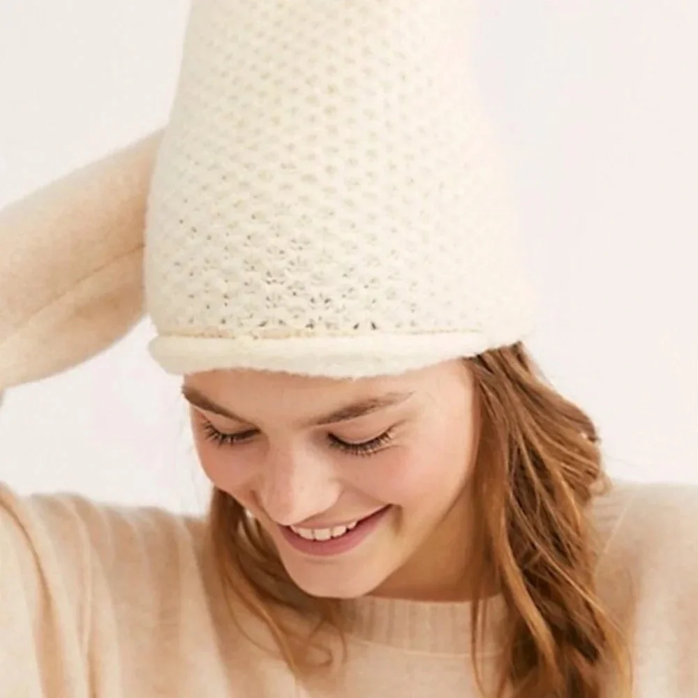 Free People Ivory Dreamland Knit Beanie
